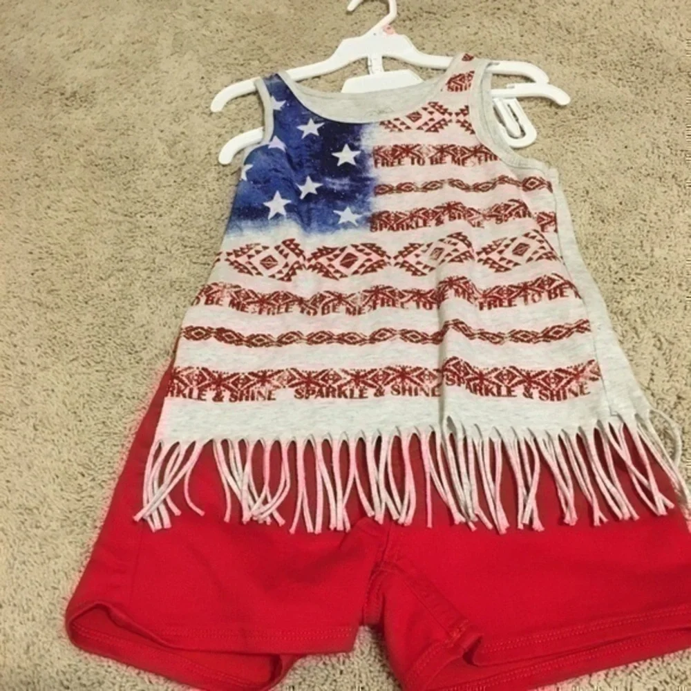 Justice girls American outfit size NWOT
